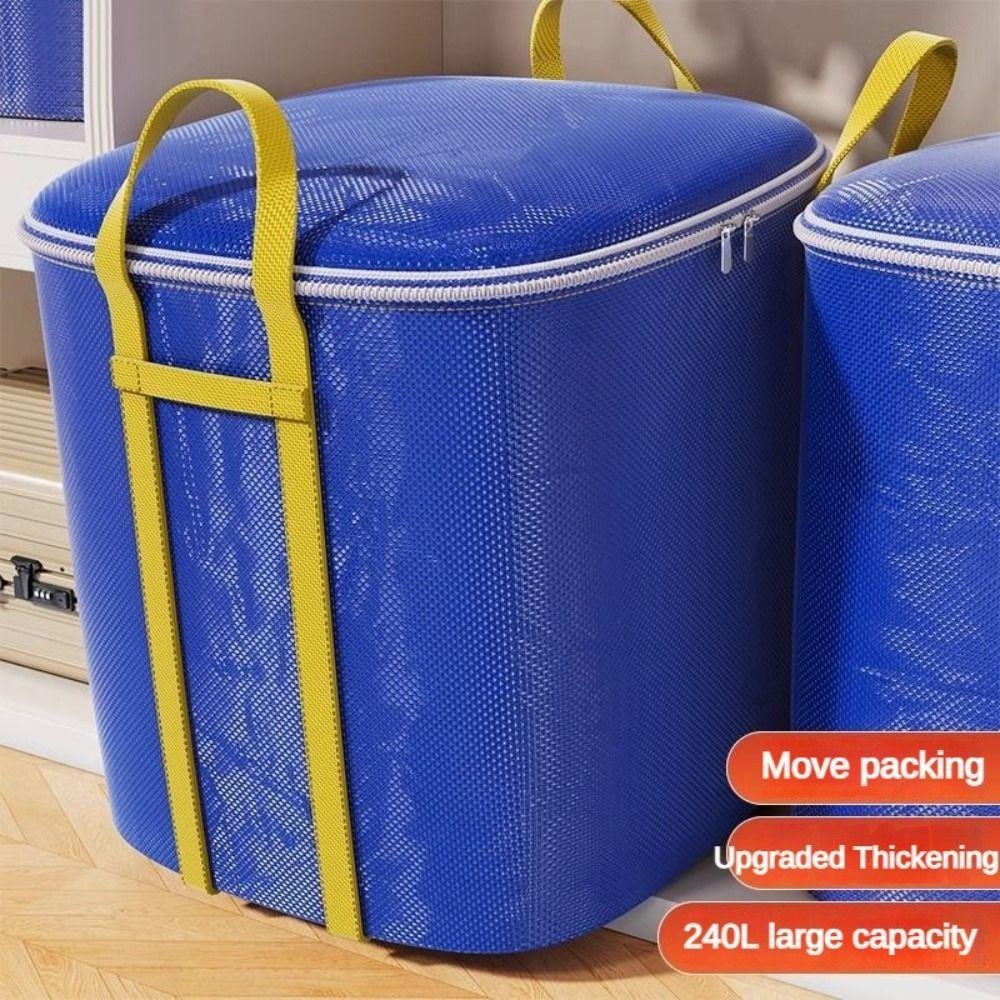 Thickened Woven Bag Large Capacity Clothes Organizer Portable Moving Packing Bag