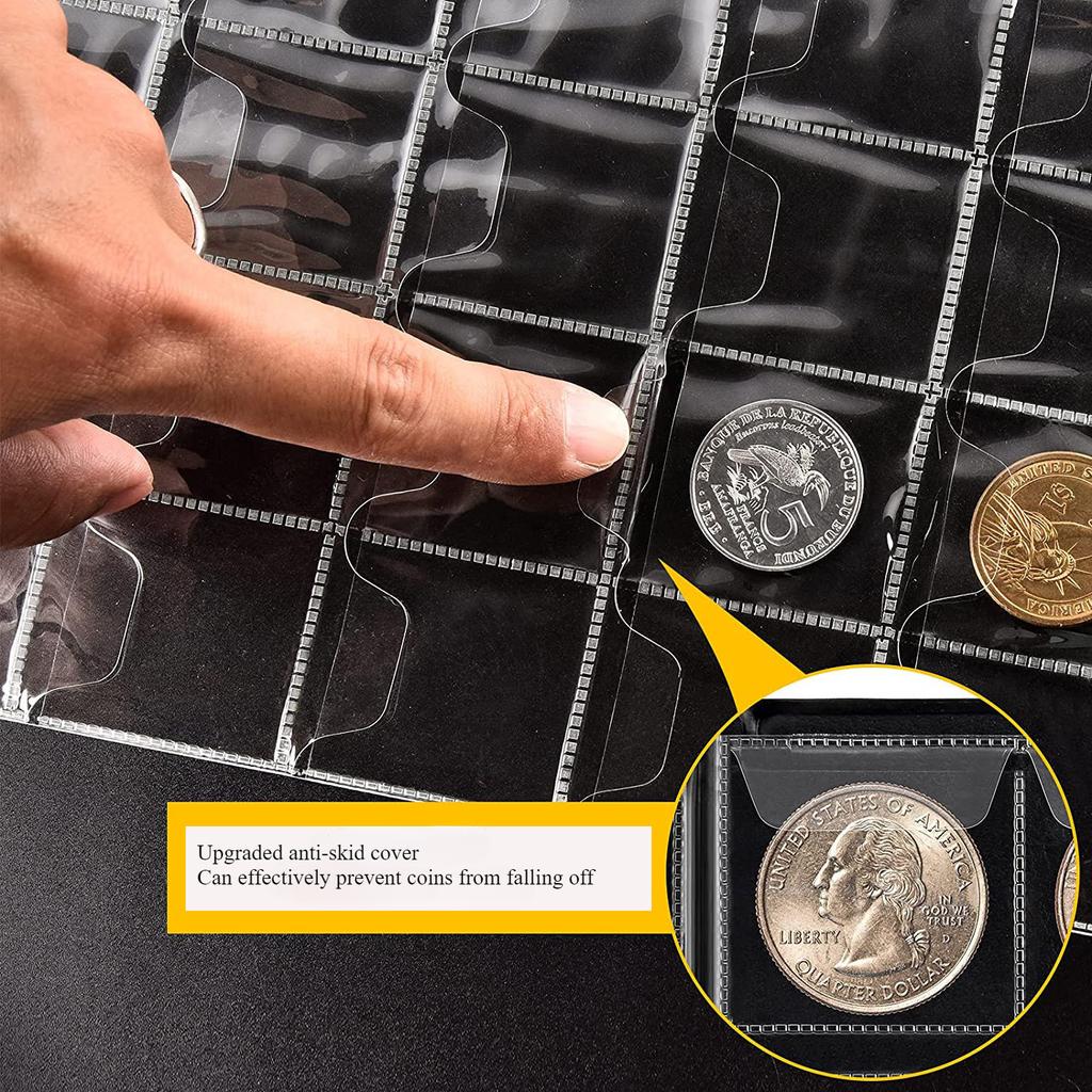 Книга для коллекционирования монет, 240, 300, 312 отделений, переносное хранилище для памятных монет, находящихся в обращении