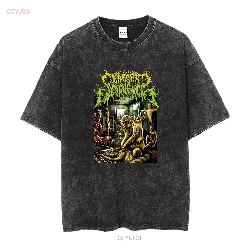 Футболка Cerebral Engorgement Размер M 2013 Brutal Death Metal Slam Crepitation Atoll винтажная Слегка выцветшая Верх для повседневной носки