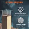 Chimney Cap 304.8 x 304.8mm, 304 Stainless Steel Fireplace Chimney Cover, Not Easily Toppled & Practical Accessories & Easy Installation, Fits Mesh