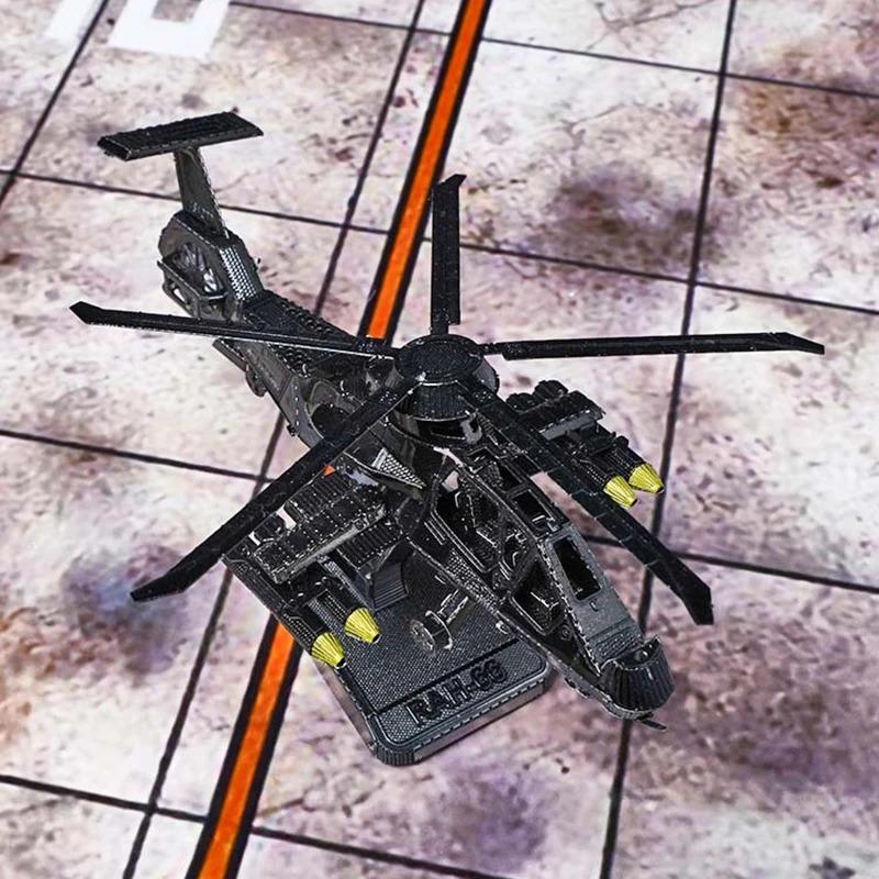 3D Металлический Пазл Comanche RAH-66 Боевой вертолет Сделай Сам Ручная Сборка Модель Пазлы Строительные Блоки Игрушки Для Детей
