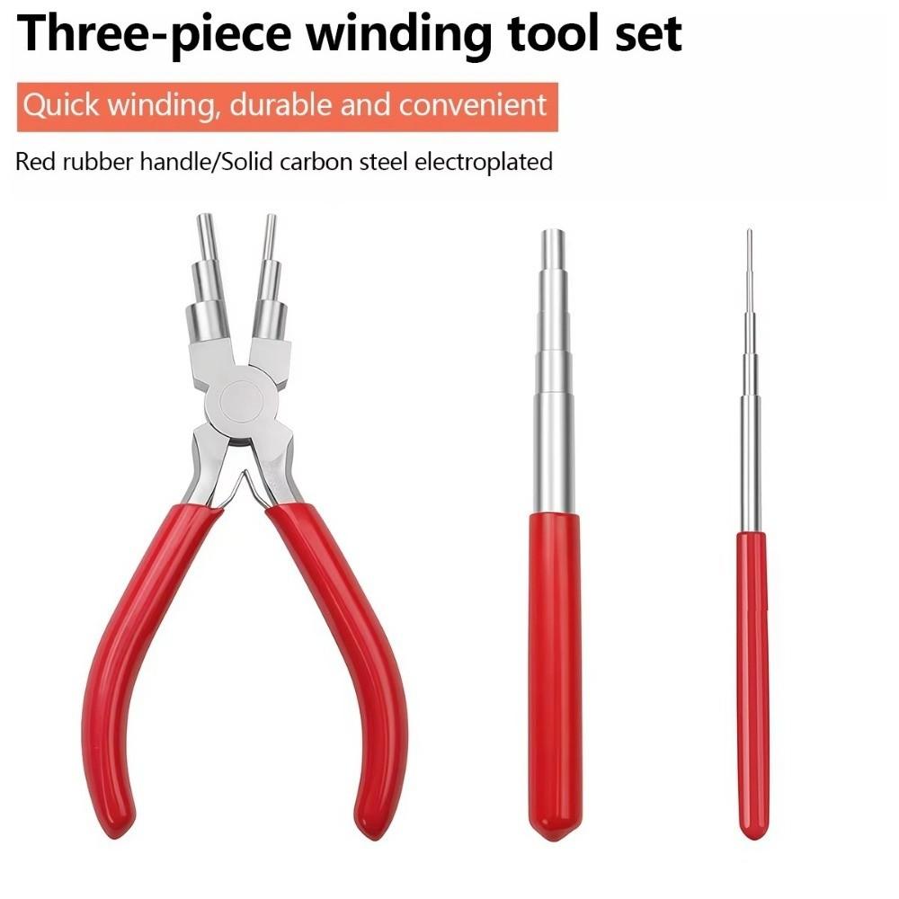 Non-Slip Jewelry Pliers Set Comfort Grip Handle Bail-Making Pliers for 3Pcs/Set Jump Rings Making
