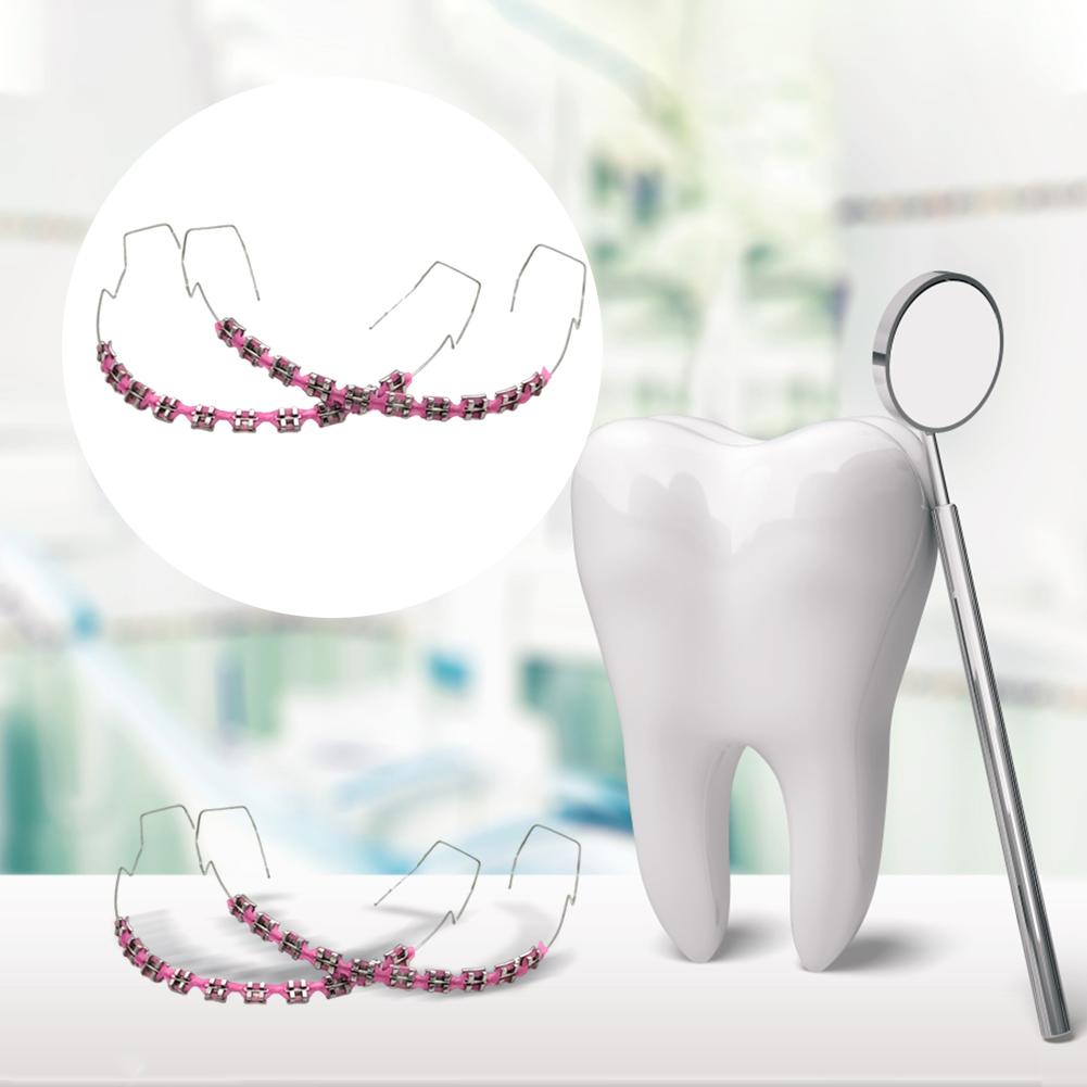 Поддельные брекеты Цветные брекеты для зубов Временные металлические дуги Металлический брекет Ортодонтические лигатурные резинки Стоматологические декоративные аксессуары