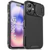 Чехол для телефона с защитой объектива камеры, сдвижная крышка, для iPhone 17Air 16E 16 15 14 Plus 13 Mini 12 11 17 Pro Max, противоударный бронированный корпус