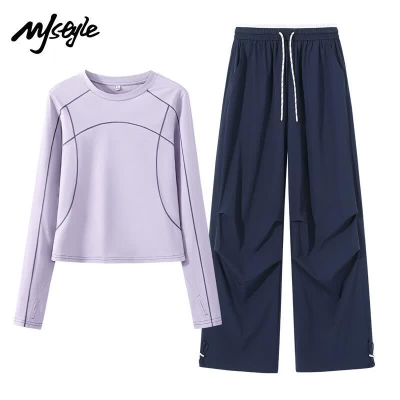 Женский спортивный костюм из 2 предметов MJ STYLE с защитой от солнца и охлаждающим эффектом