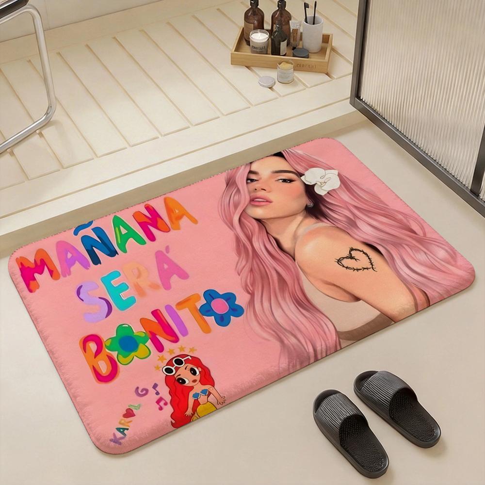 Pop Singer K-Karol GS Floor Mat Eco-Friendly Flannel Doormat Non-Slip Odorless Soft Short Plush Indoor Floor Rug