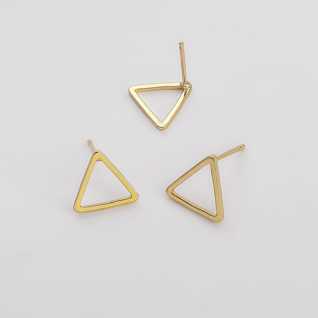 1 пара 12 мм латунные модные серьги-гвоздики геометрические серьги для женщин и девочек
