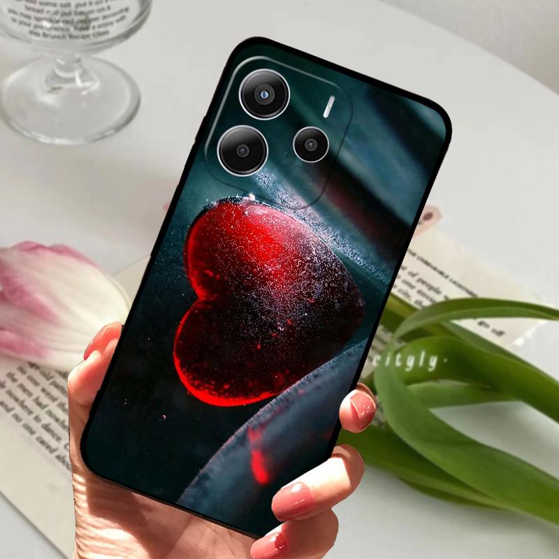 For Redmi Note 14 4G Case Note14 Luxury Cartoon Soft Silicone TPU Phone Covers For Redmi Note 14 5G Shockproof Bumper Fundas