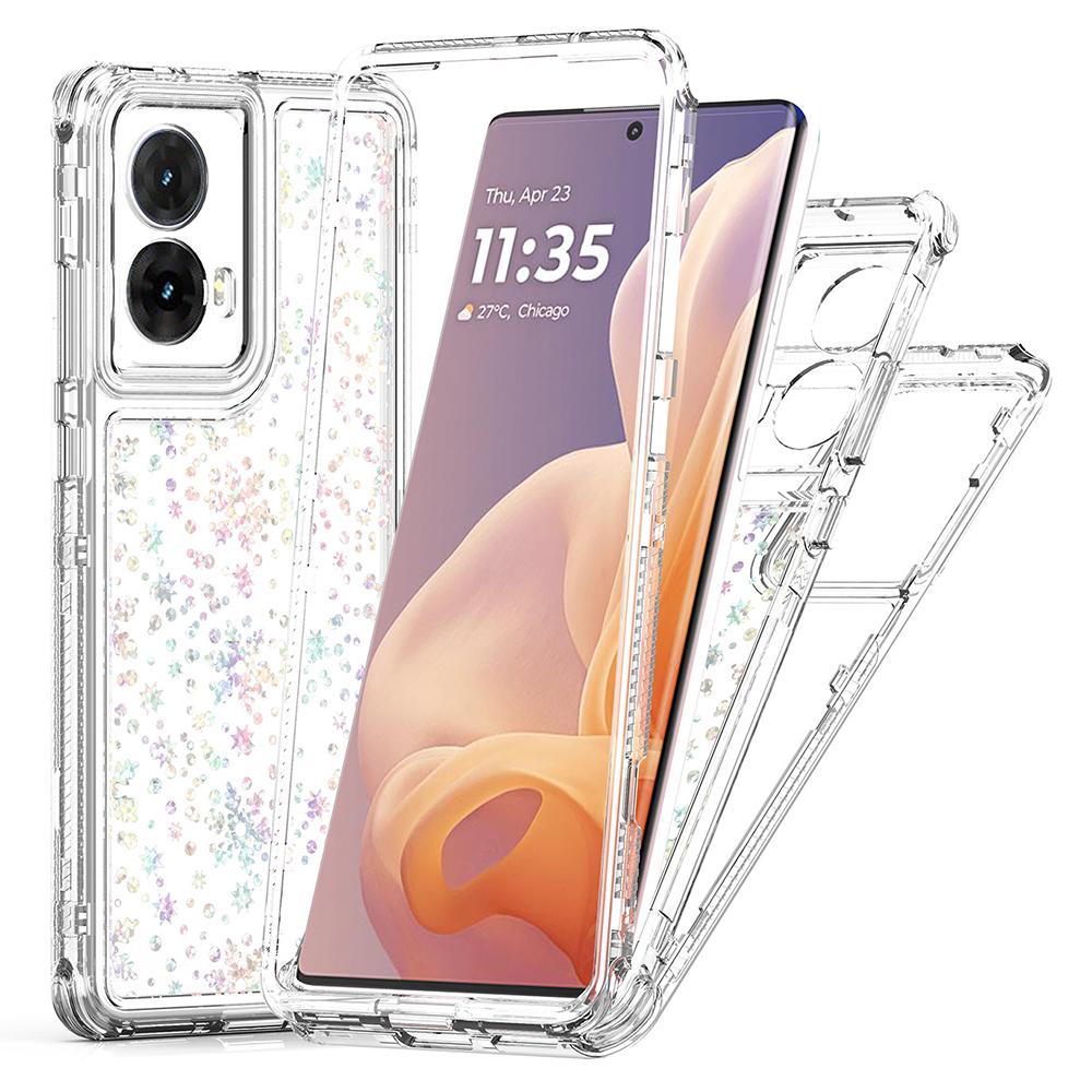 For Motorola Moto G85 5G/S50 Neo 5G Case Precise Cutouts Acrylic TPU Clear Phone Cover with Laser-printed Film