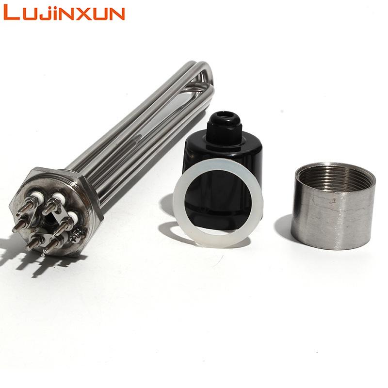 Lujinxun ТЭН DN40 1,5" BSP для нагрева воды для пивоваренной и дистилляционной машины с заземляющим винтом и датчиком 220В 380В
