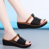 Летние женские модные сандалии на толстой подошве, кожаные домашние сандалии, женские тапочки, повседневная обувь