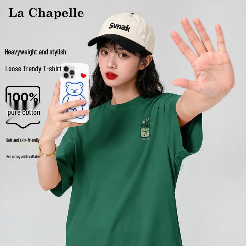 Унисекс хлопковая футболка La Chapelle с цветочным принтом