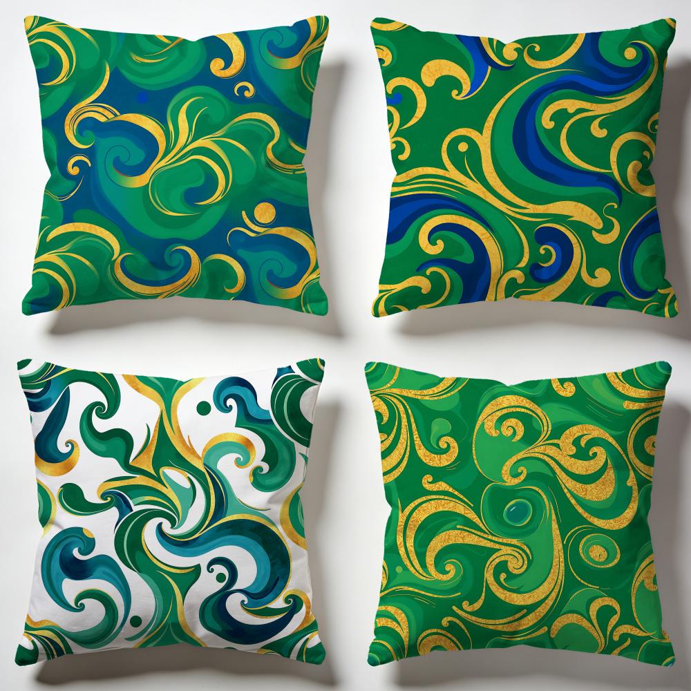 Opulent Glitter Fluid Pattern Cushion Cover Soft Pillow Cases for Home Bedroom Living Room Sofa