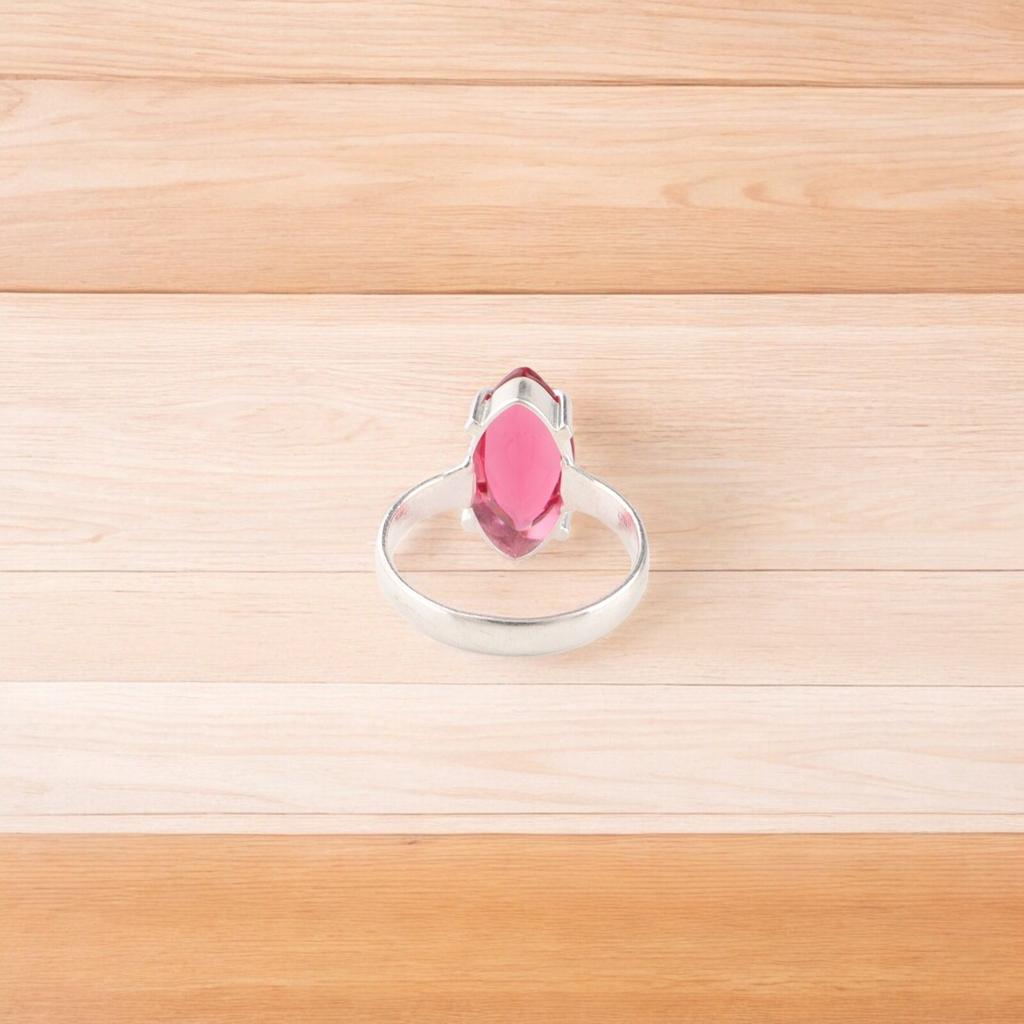 Pink Tourmaline Gemstone 925 Stamped Silver Handmade Jewelry Women Ring For Gift RR-65-1