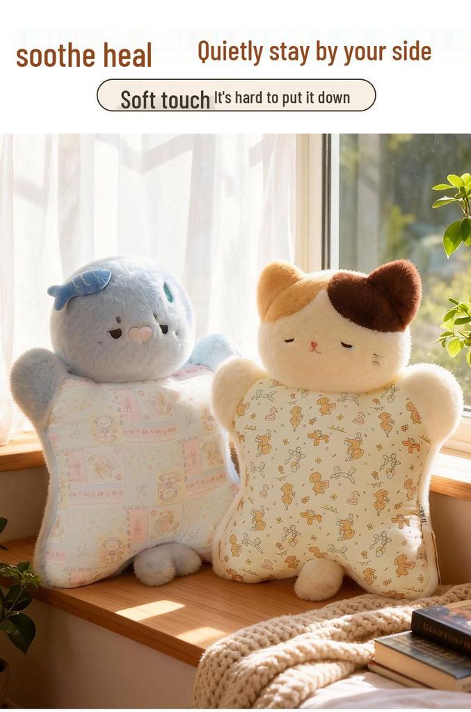 Giant Soothing Animal Plush Hug Pillow - Cute Stress Relief Gift for Girls' Birthdays