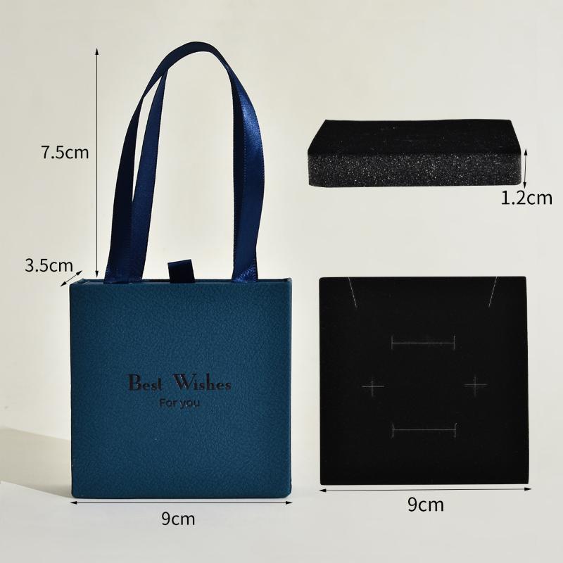 Ручная шкатулка для украшений Бумажный выдвижной ящик Футляр для украшений Дорожный портативный Кольца Серьги Ожерелья Подарки Упаковка Хранение Коробки