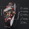 Модные женские часы с цветочным принтом, эластичный ремешок, аналоговые кварцевые наручные часы Reloj Mujer