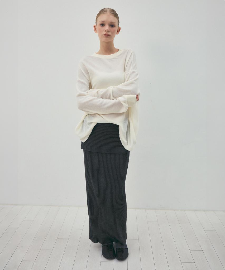Юбка Cita Every Day Comfort Knit Длинная_Cts622(Древесный уголь)