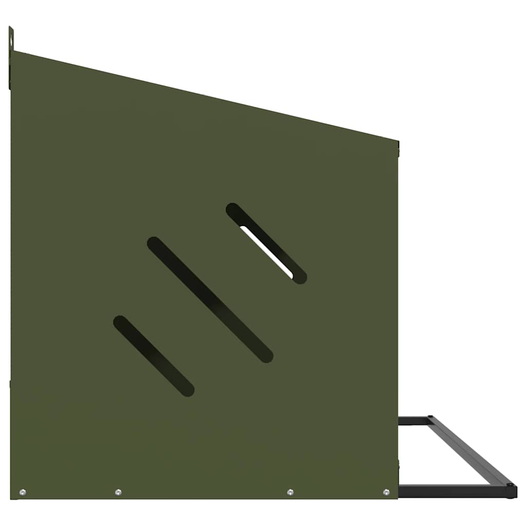 4 Compartment Chicken Nesting Box in Olive Green Metal