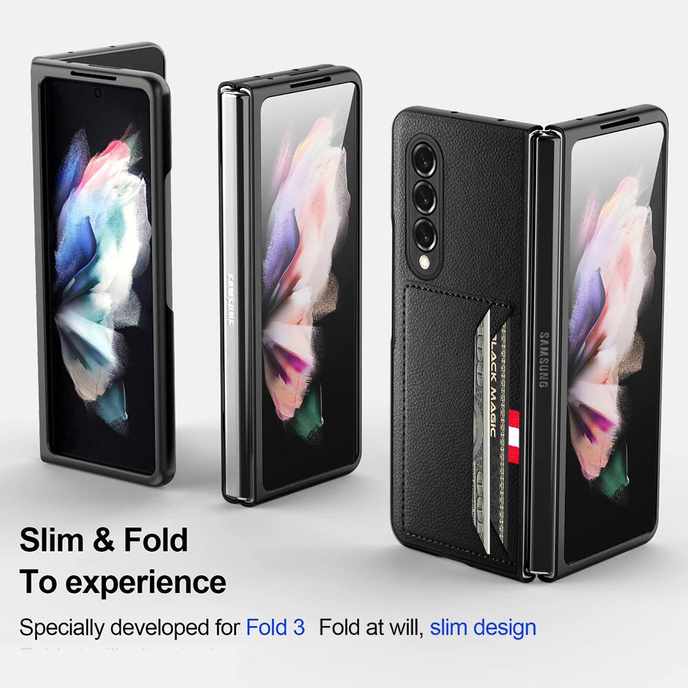 Тонкий ультратонкий кожаный чехол для Samsung Galaxy Z Fold3 5g Fold 3 4 Fold4 Fold2 Fold 2, защитный чехол для телефона с защитой от царапин