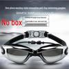 Anti-Fog HD Swim Goggles with Mirrored Lenses & Earplugs - Unisex, Large Frame, Waterproof