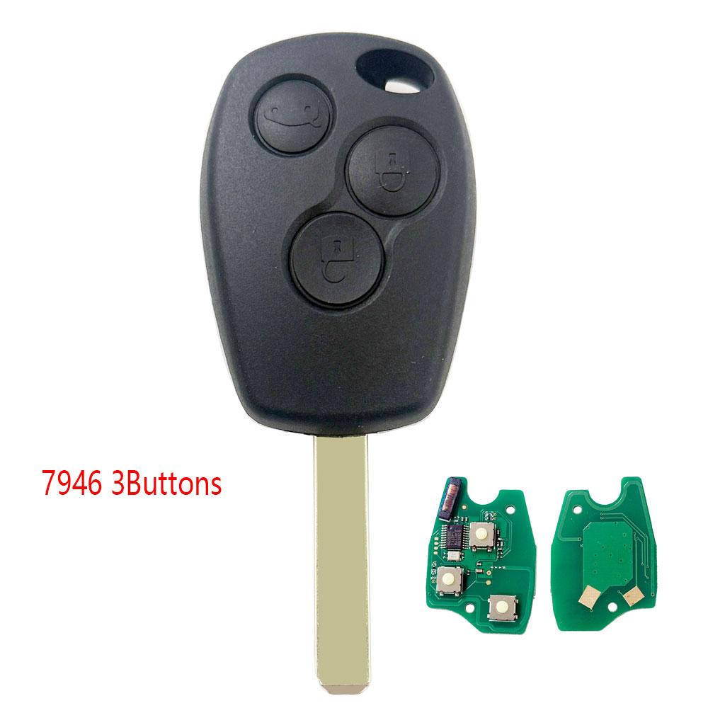 Kgreat Автомобильный Пульт-Ключ Для Renault Duster Modus Clio 3 Twingo DACIA Logan Sandero Kangoo 433MHz 7946/7947 Чип ID46