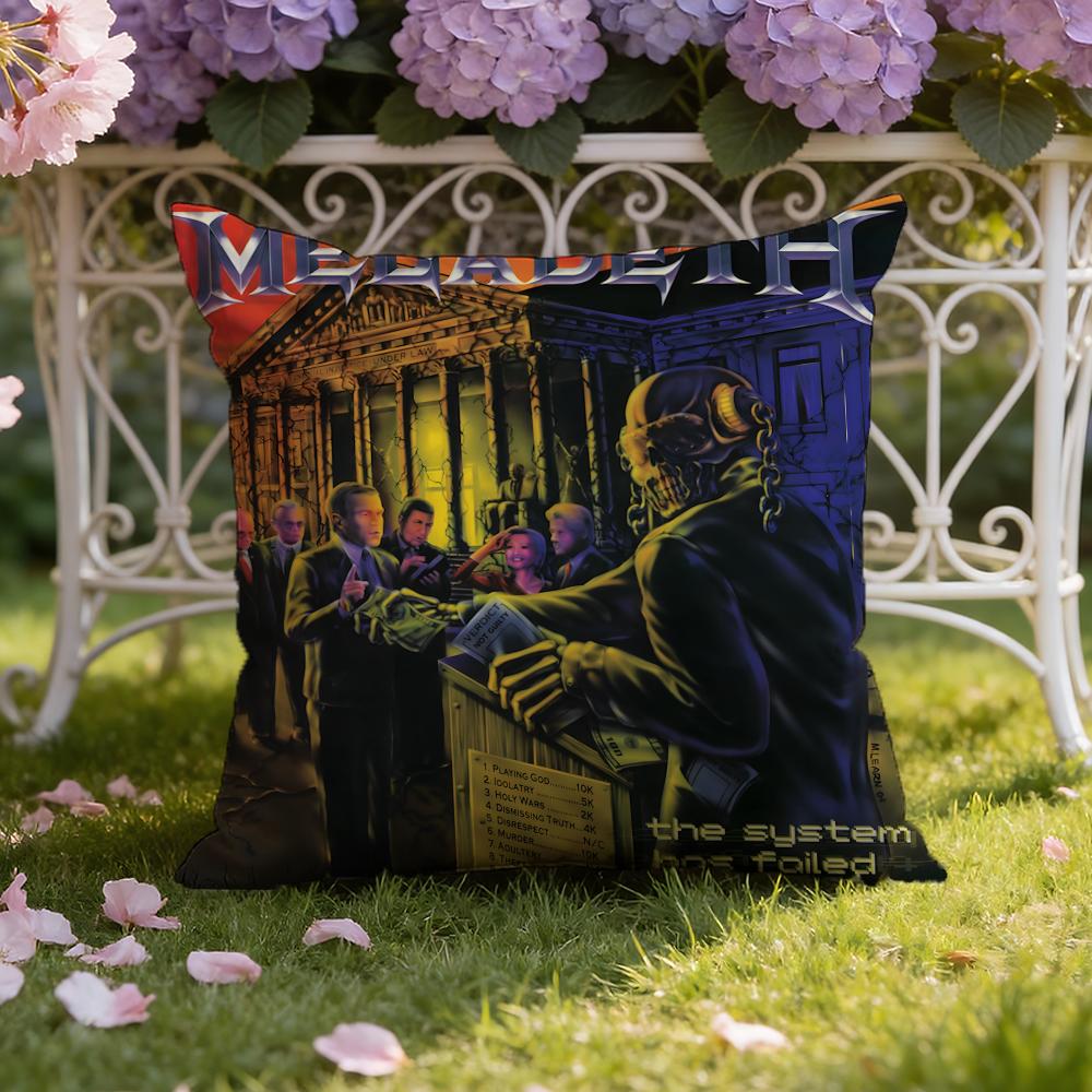 Band M-Megadeths Cushion Cover Home & Car Dual-Scene Pillow Cover: Reversible for Premium Comfort