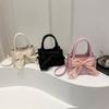 Spring New Style Fresh and Sweet Beauty Single Shoulder Crossbody Bag Fairy Style Bow Handheld Trendy Square Bag