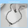 Jewelry Forest Black Necklace With Titanium Chain For Couples Decoration Female