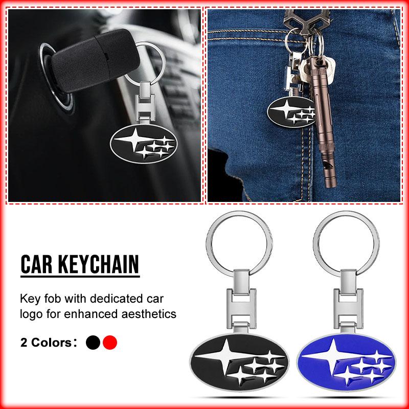 Car Keychain Car Emblem Gift with Key Ring Auto Accessories For Subaru Forester Crosstrek Outback Impreza XV Tribeca Ascent Legacy Levorg Mpreza