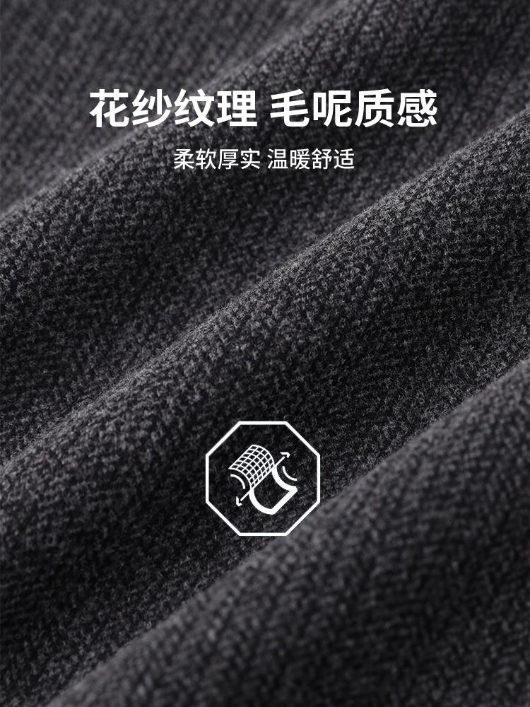 Brushed and Thickened Straight Leg Business Casual Pants for Men