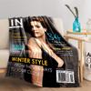 Fashion Magazine Cover Design for All Seasons Blanket Lunch Break Throw Gift