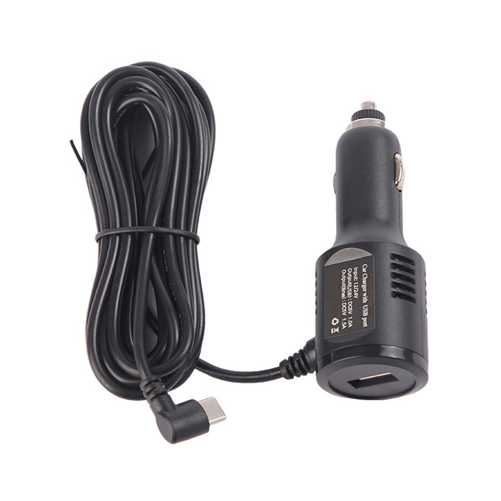 Умное USB Автомобильное Зарядное Устройство 340 см Угловой USB C Шнур Выход 5V1A Защита от Короткого Замыкания Совместимо для 12В 24В Автомобиля