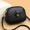New Autumn Women's Bag High-end Soft Leather Crossbody Bag Large Capacity Middle-aged Women's Shoulder Bag Versatile Small Round Bag