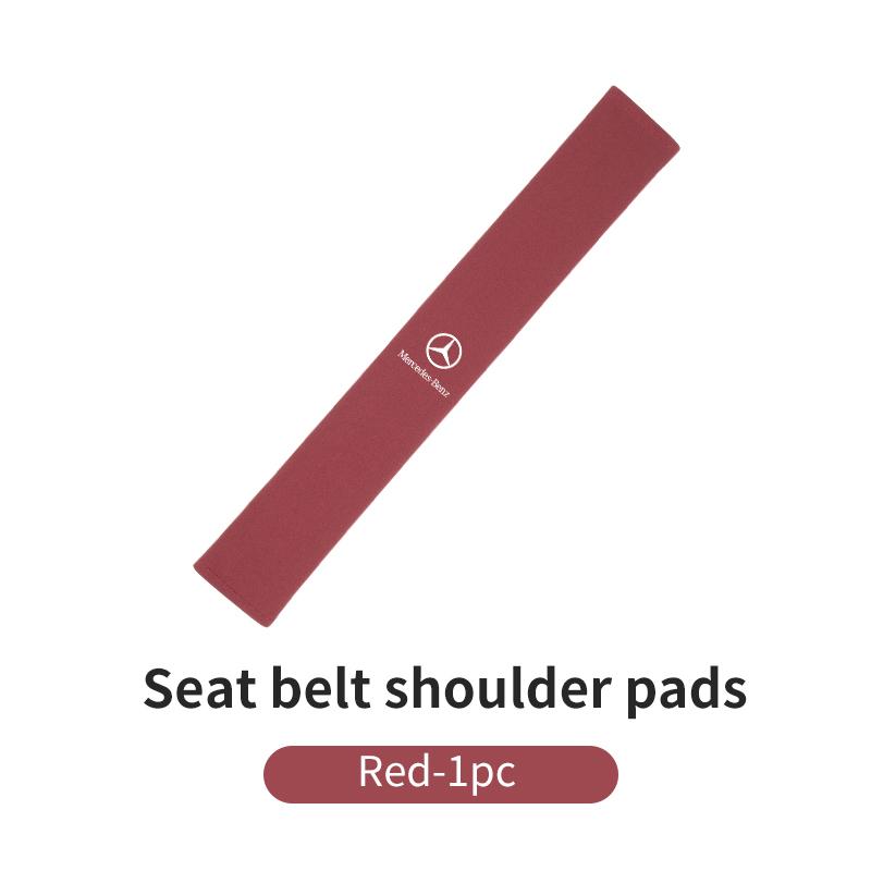 Suede Car Seat Belt Shoulder Protector Safety Belt Padding Pad For Mercedes Benz W202 W212 W126 W140 W168 W177 CLS GLE GLC GLS QRSTV1