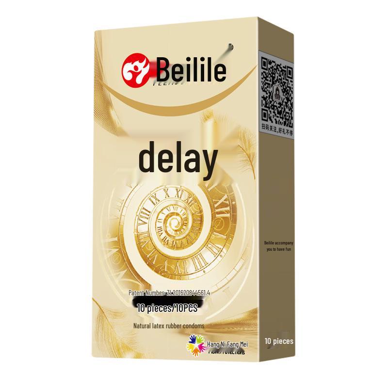 Ультратонкие презервативы Beilile с шишечками, для продления полового акта, с вибрацией и зажимом для рта для усиления удовольствия