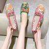 Summer New Mesh Embroidered Round Toe Flat Shoes for Women Soft Sole Slip On Casual Breathable Loafers Woman Zapatos De Mujer