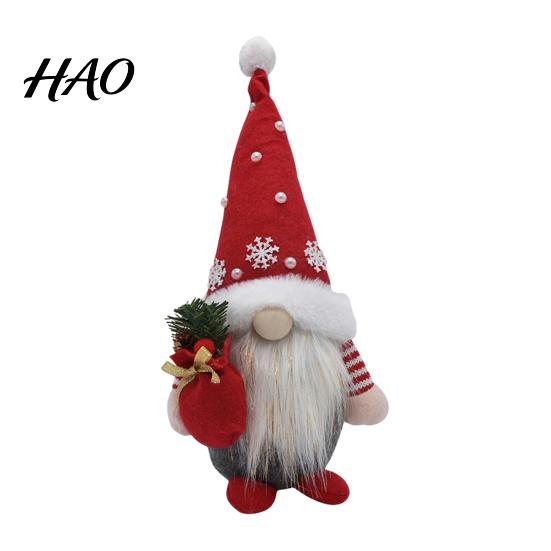 Christmas Party Display Props Gnome Plush Figurines, Faceless Santa Stuffed Cloth Dolls, Handmade Fabric Dolls Scandinavian Elf Tabletop Ornaments,