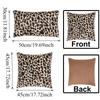 Soft Faux Fur Leopard Print Pillowcases with Zipper 30x50 45x45 Winter Plush Cushion Cover for Sofa Living Room Housse Coussin