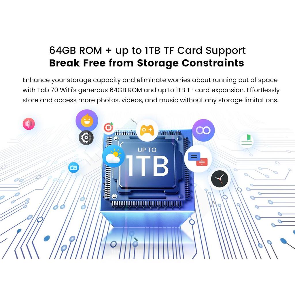 Blackview Tab 70 WiFi 10.1 Inch 6580mAh Android Tablet 8GB+64GB Storage