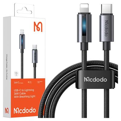 Mcdodo Зарядное устройство Кабель USB-C Lightning для быстрой зарядки для iPhone 1 м светодиодный