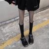 Sexy Tall But Knee-thin Boots Women's Autumn and Winter New Thin Thick Heel Metal Square Head Knight Boots