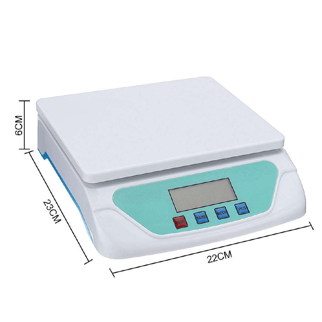 White 30kg TS500 Plastic White Electronic Scales Weighing Kitchen Scales Grams Balance LCD Display Universal for Home Electronic Balance Weight