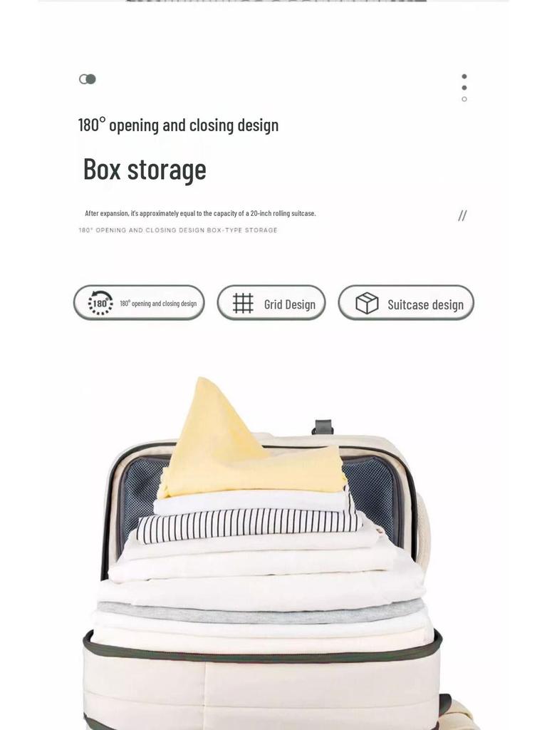 Раскладывающийся двойной плечевой рюкзак - Унисекс ручная кладь с многослойным хранением и отделением для ноутбука, Сверхбольшая вместимость