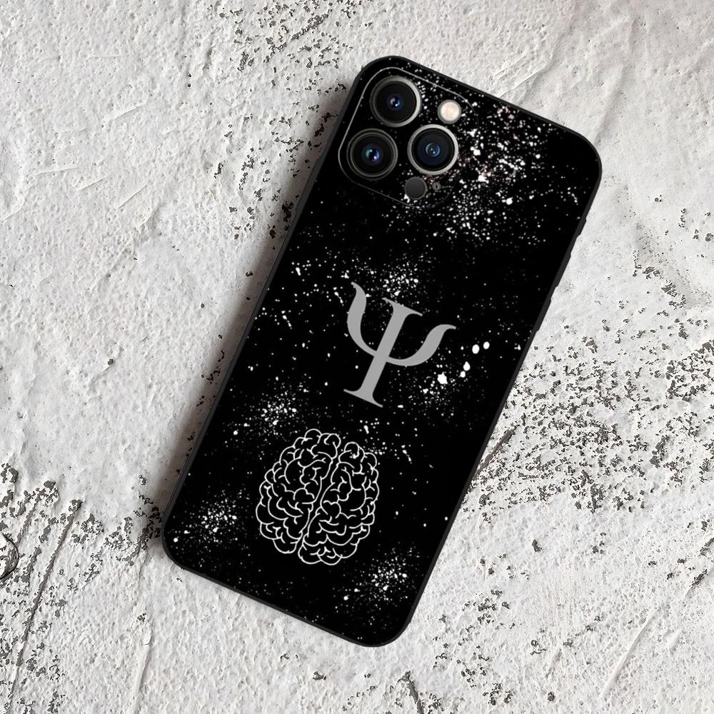 Psychologist Profession Psychology Phone Case for Iphone 15 14 13 12 11 Pro Max Xr X Xs Mini 8 Plus SE 2022 Black Soft Silicone