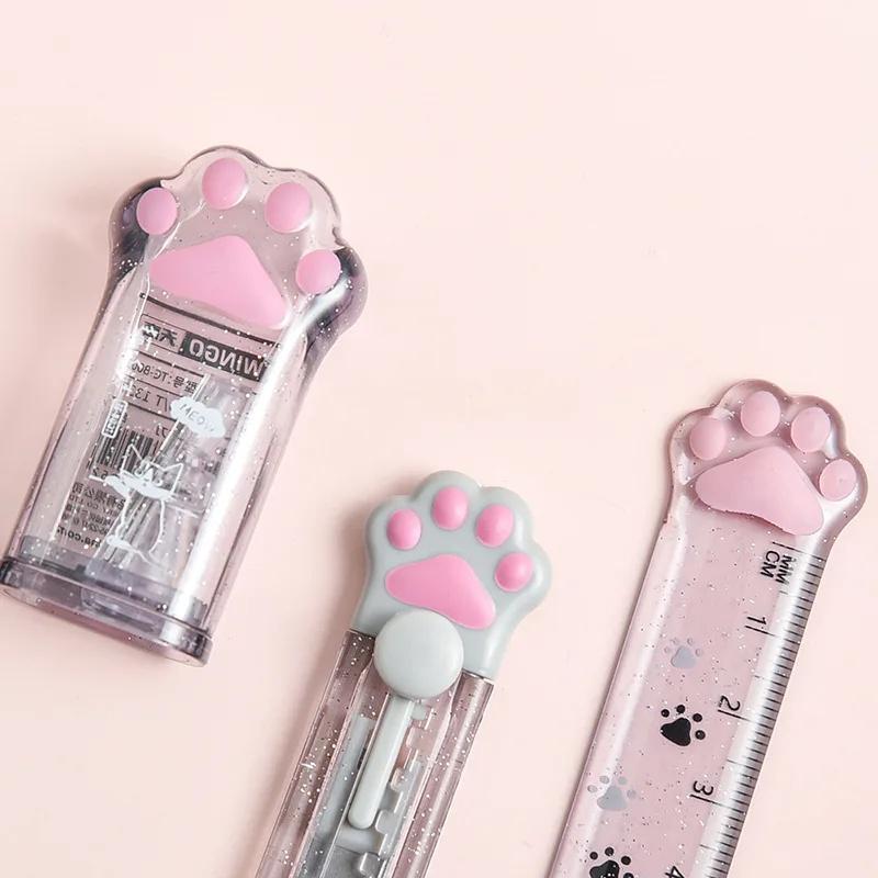 Cute Cat Paw Pencil Sharpener Kawaii School Supplies Stationery Items Student Prize for Kids Gift