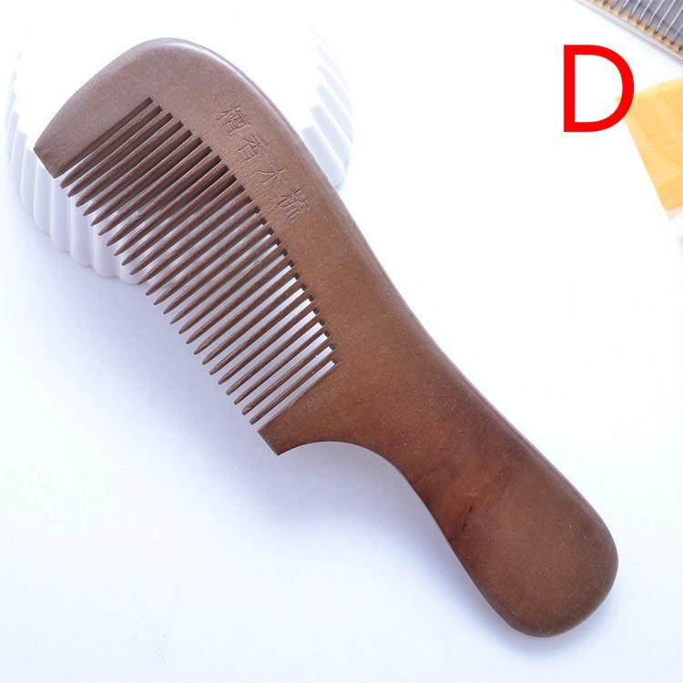 Утолщенная расческа из натурального дерева сандалового дерева, бытовая деревянная расческа, антистатическая расческа от выпадения волос, аутентичный массаж U