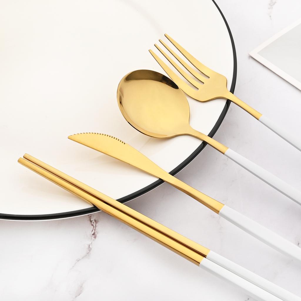 4 шт. серебряная посуда, зеркальная посуда, набор столовых приборов из нержавеющей стали, радужная вилка, ложка, 304 палочки для еды, посуда, набор столовых приборов в западном стиле