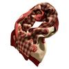 Smiling Plaid Scarf for Women In Autumn and Winter Korean Style Versatile Cute Soft Girl Girl Winter Knitted Woolen Scarf To Keep Warm