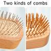 Scalp Massage Hair Brush with Bamboo/Steel Needles Portable Men Women Rectangle Wooden Hair Detangling Styling Comb Hairdressing Tool